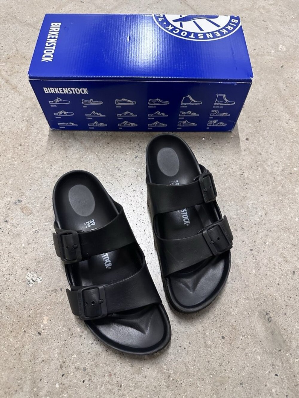BIRKENSTOCK Arizona Eva Sandals Metallic Anthracite - Picture 3 of 5